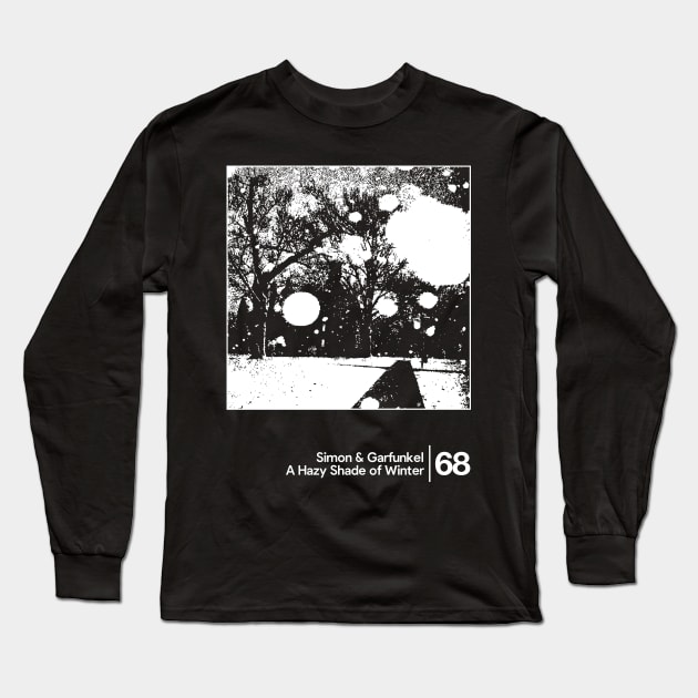 Simon & Garfunkel - A Hazy Shade of Winter / Minimalist Artwork Design Long Sleeve T-Shirt by saudade